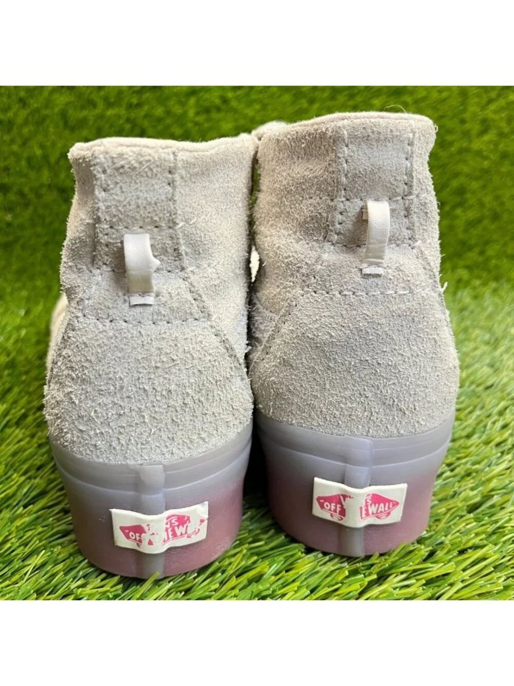 Vans Sk8-Hi Tapered Stackform Womens Size 7 Beige Purple Athletic Shoes Sneakers